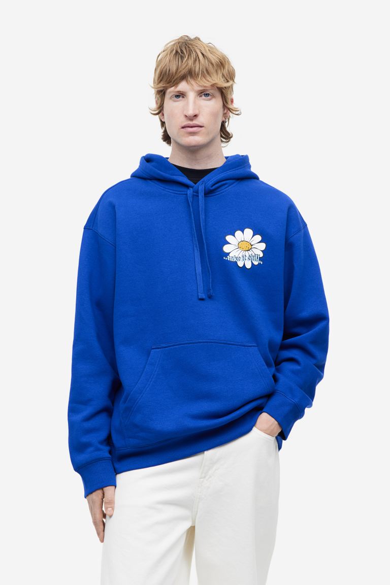 Relaxed Fit Printed Hoodie